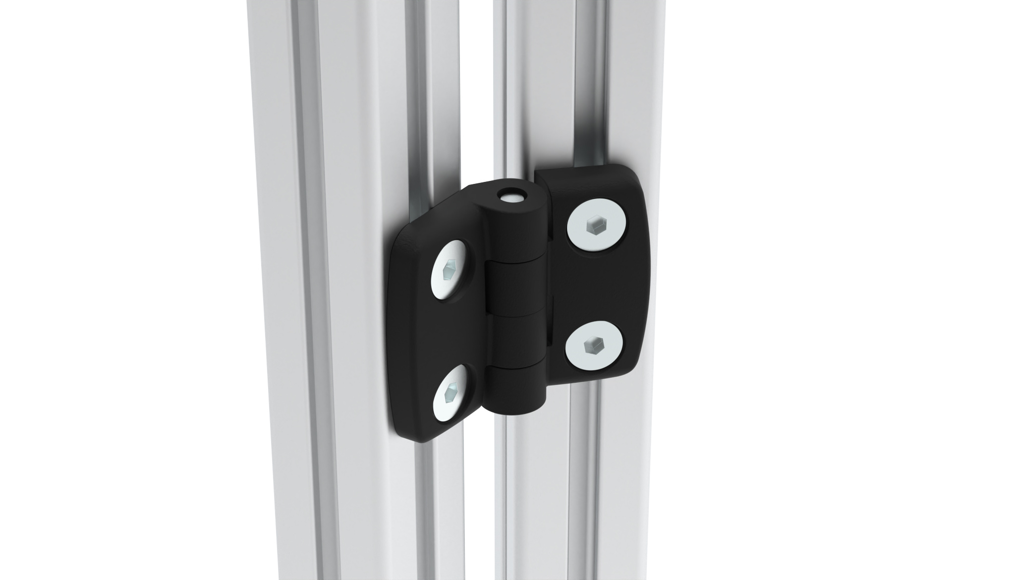 Plastic Combi Hinge 30, Non-detachable, Black