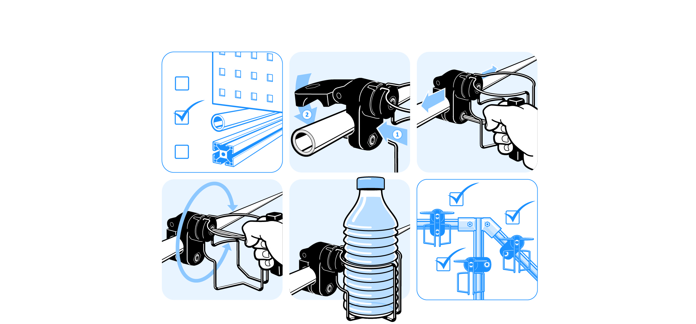 Bottle Holder FX for Tubes D28 / D30