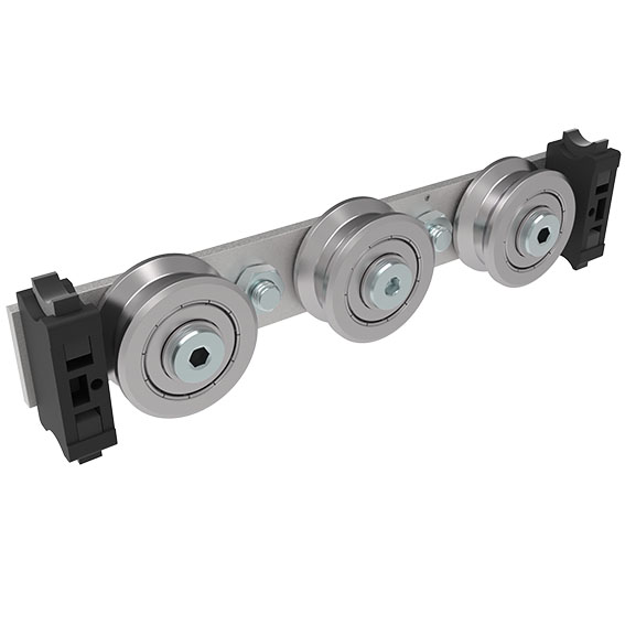 Bearing Kit 3 Rollers Shaft Ø 14 for C-slide Profile I (Set)