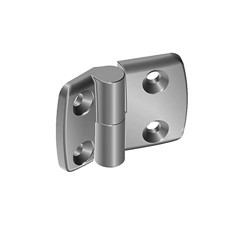 Bisagra combinada de aluminio fundido a presión 25, desmontable, color aluminio