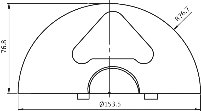 End Cap for Parking Rail Flat - High (Set)