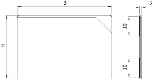 Porte étiquette KANBAN auto-adhésif – plan technique
