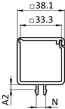 Kanalprofil PVC – technische Zeichnung