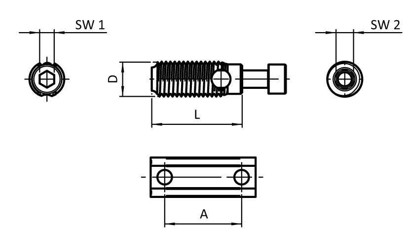 Automatic Double Connector I, Slot 8 (Set) – technical drawing
