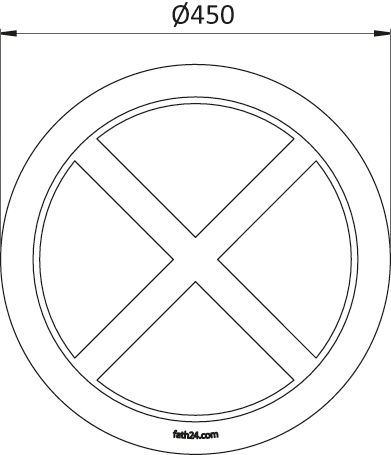No Stopping Floor Sign