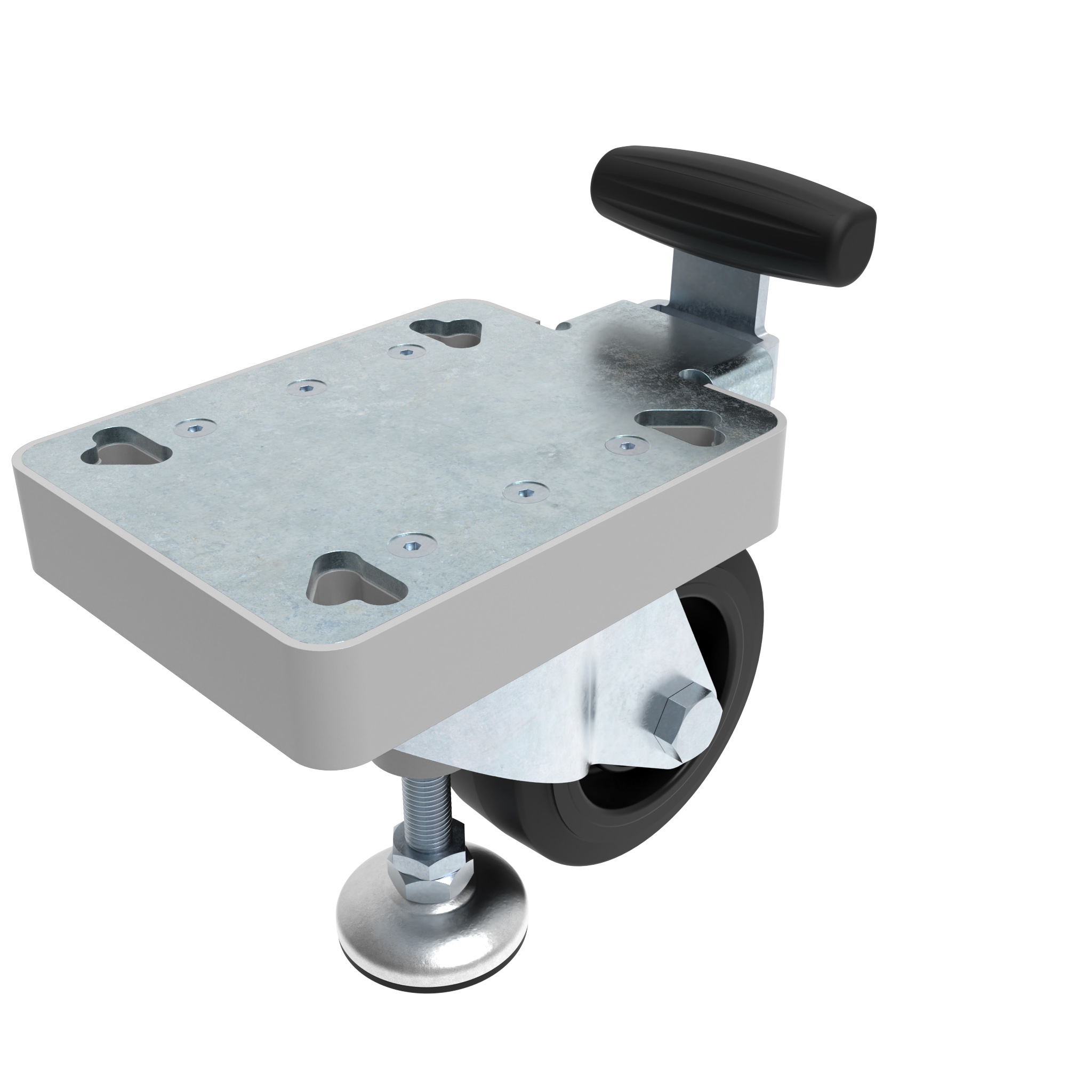 Rueda giratoria con pata elevadora 098LF100GF134110 – imagen del producto