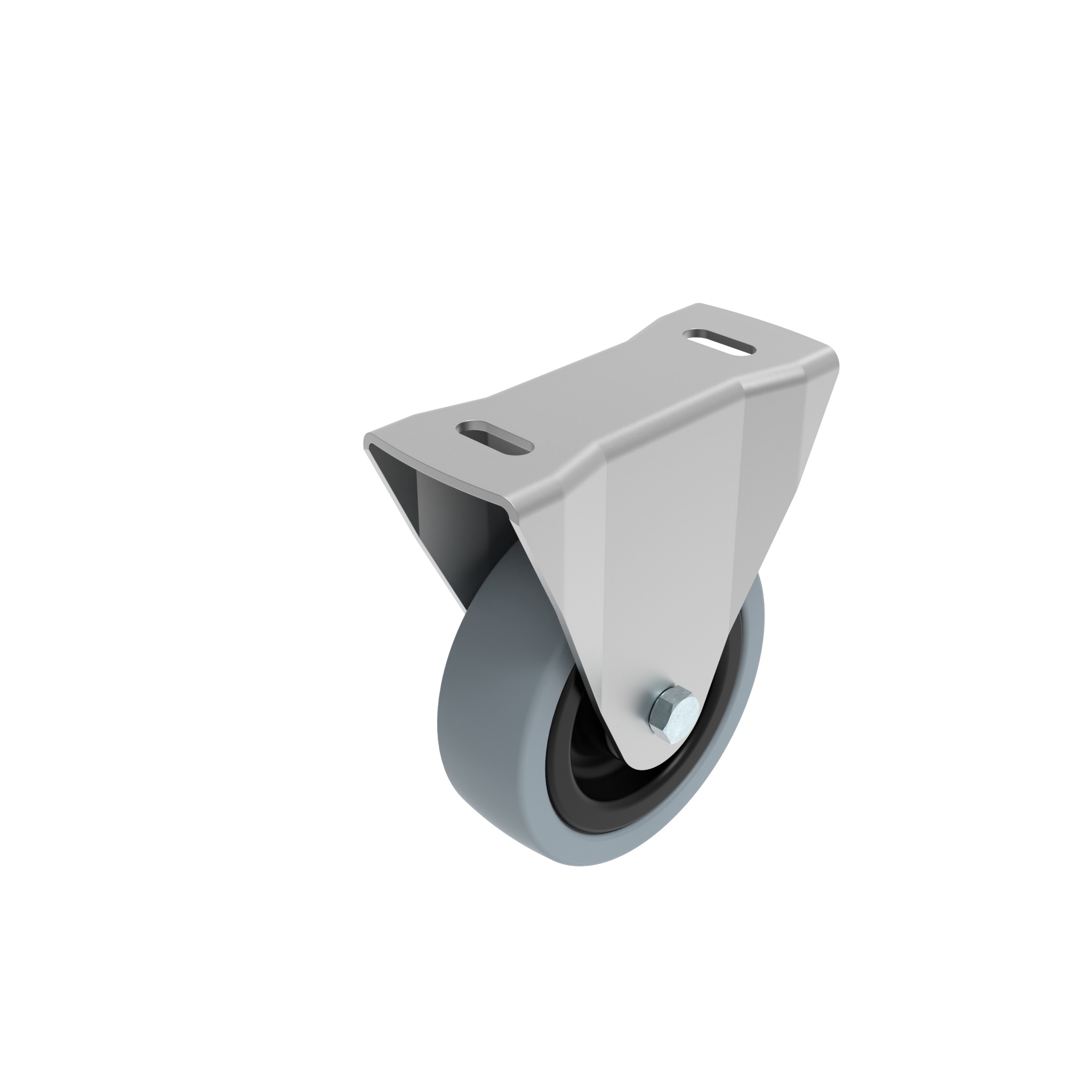 Rueda fija Ø 80 / 100 / 125 con placa de montaje 40 / 45 098F100G4045N – imagen del producto