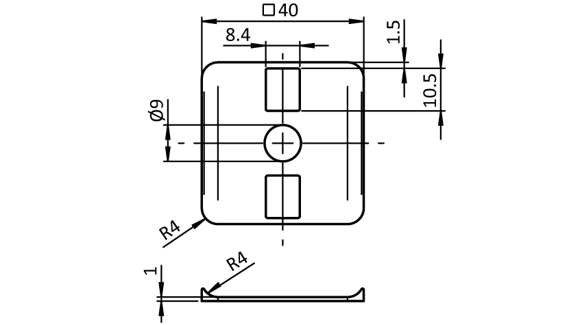Radius Seal 40 x 40