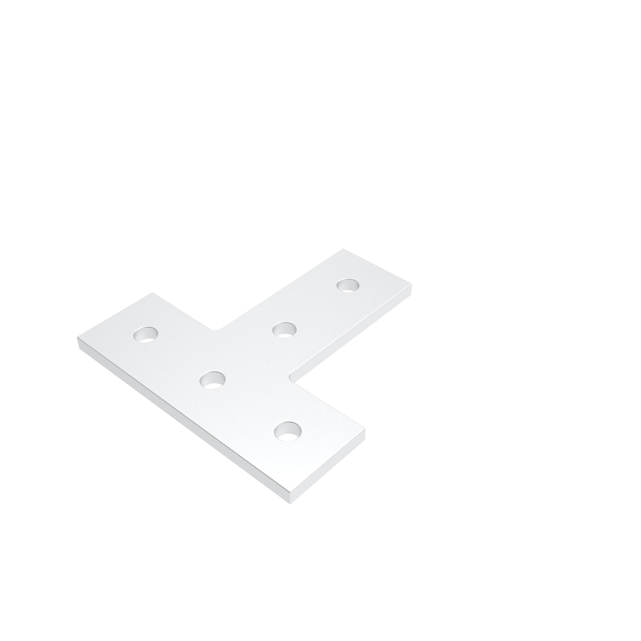 ECO-Verbinderplatte AL T 5-Loch, 1 Nut leicht 093EVT114114S01 – Produktabbildung