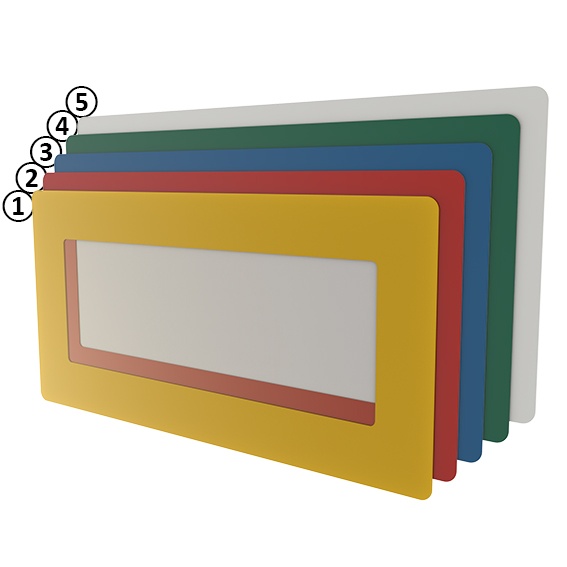 Floor Window 1/2 DIN A4 Landscape - 11.7" x 4.1" – product image of all versions