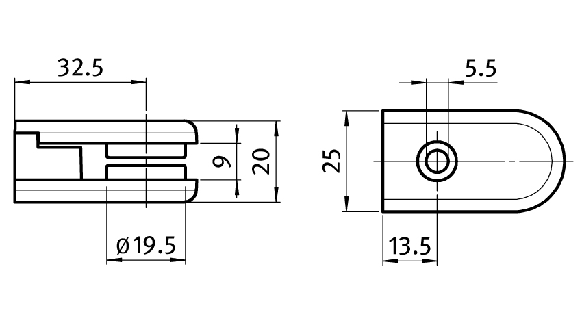 Glass Panel Clamp (Set)