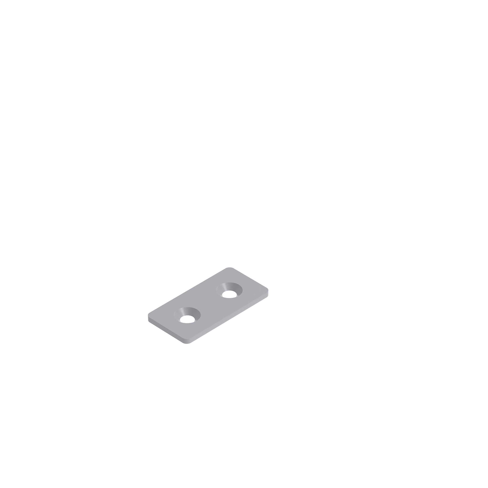 Verbinderplatte ST rechteckig 2-Loch, 1 Nut 093V3060A – Produktabbildung