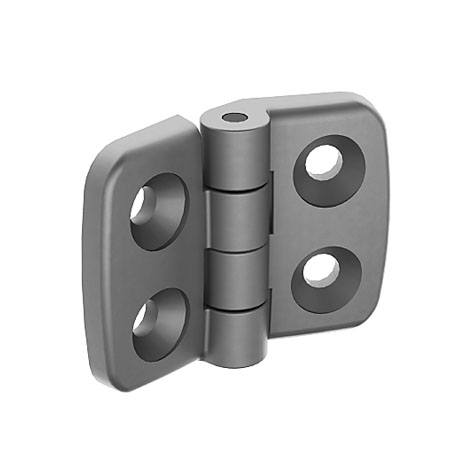 Bisagra combinada de aluminio fundido a presión 20 MINI, no desmontable, color aluminio