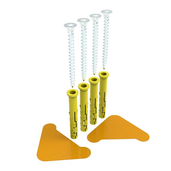 Screw-on Set for End Caps Parking Rail High / High