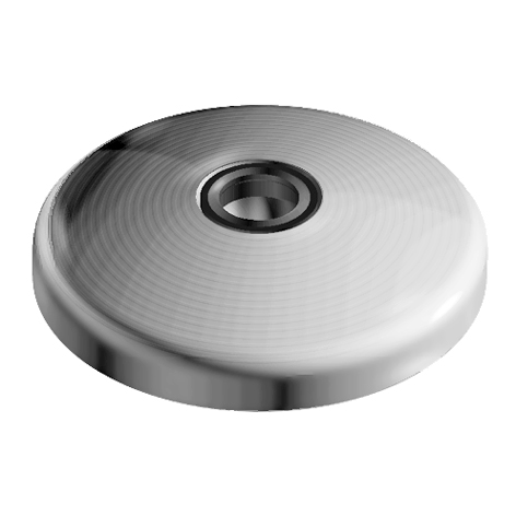 Base SS pour pieds à rotule, rotule 15