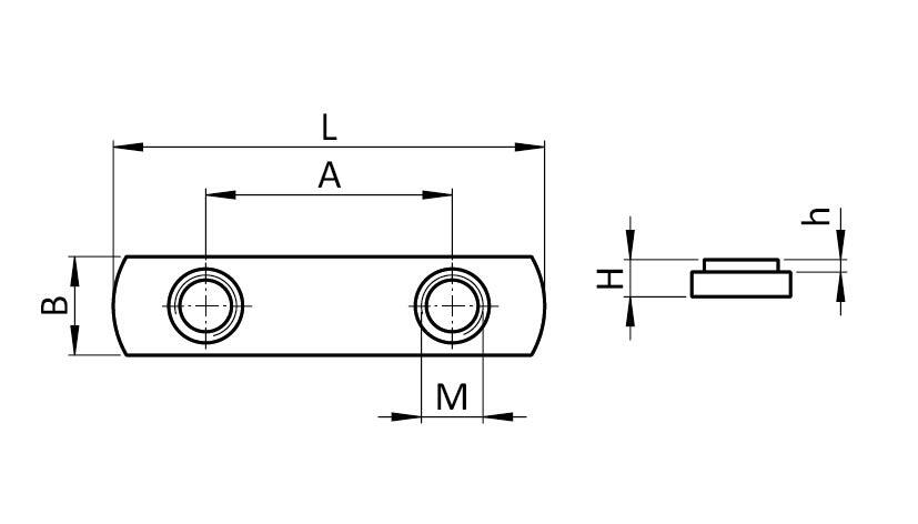 ECO Double T-nut
