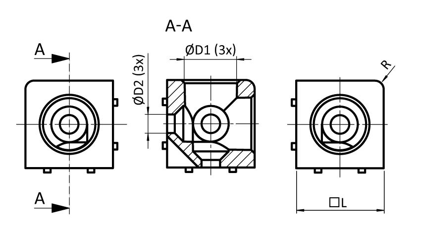 Cube Connector 45, 3D