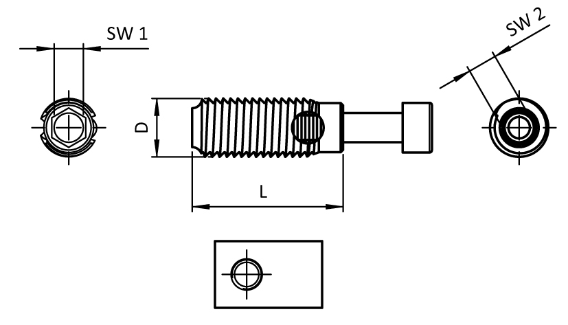 Automatic Connector Steel – technical drawing
