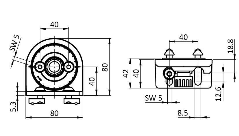 Angle Locking Bracket 40 x 80 (Set)