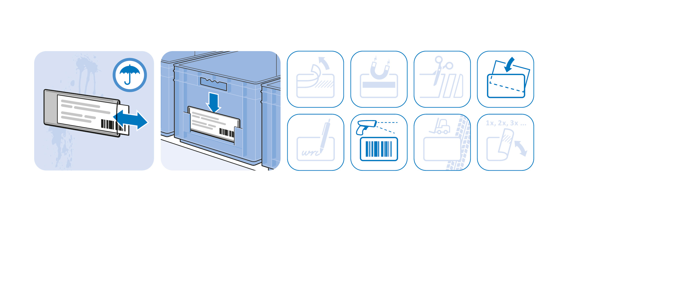 Seitlich offene KANBAN-Hülle 200 x 135
