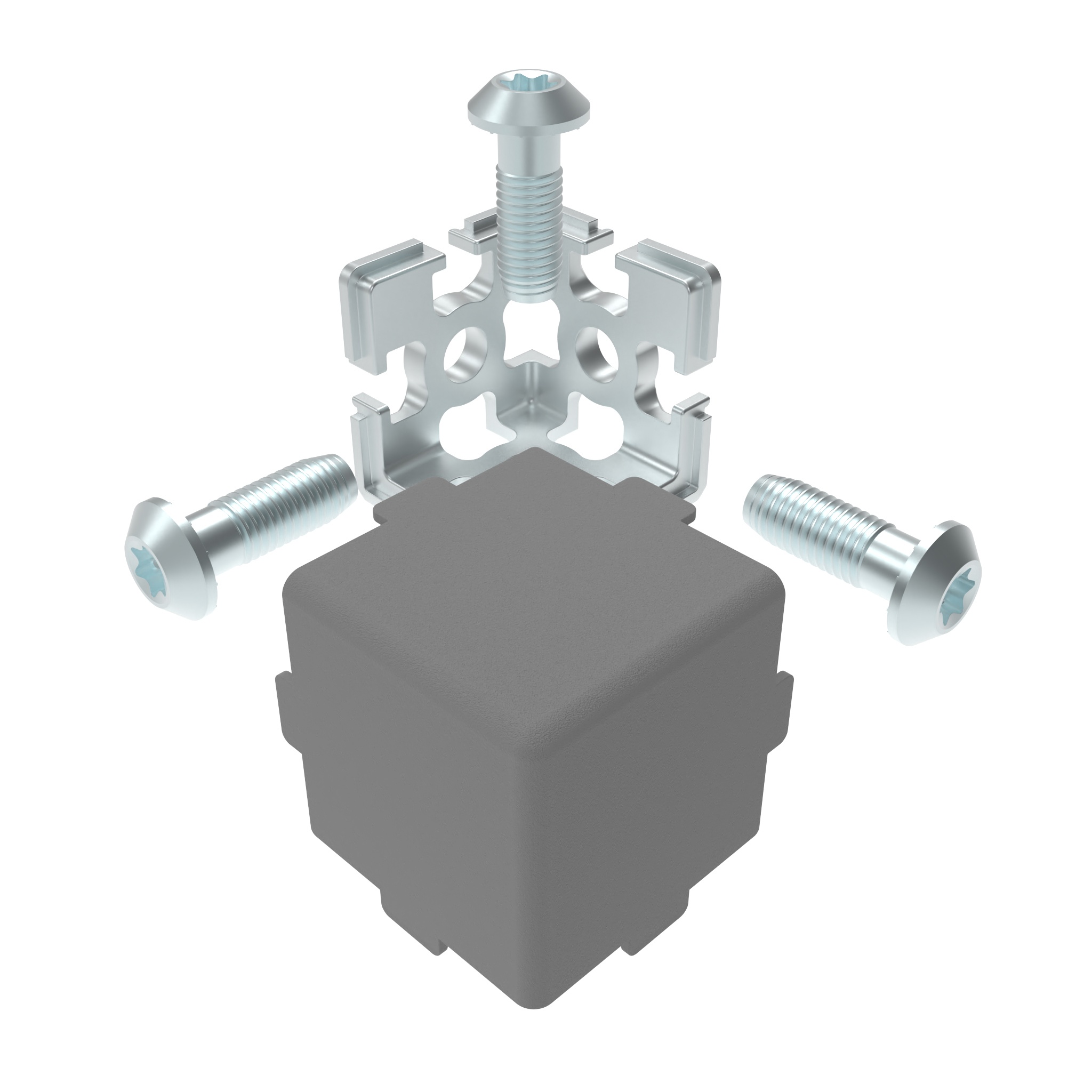 Corner Connector 45, 3D with Cable Passage (Set) – product image