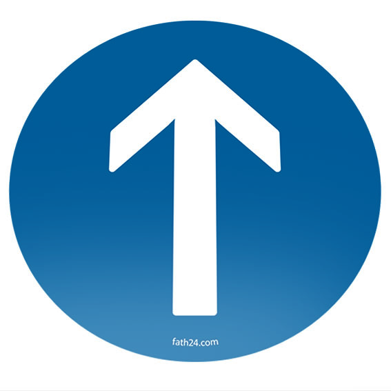 Pictogramme adhésif "sens de passage obligatoire"