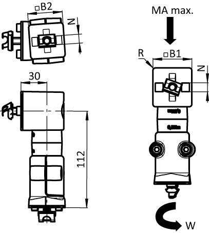 End Friction Joint B45-B40L for System Arm (Set)
