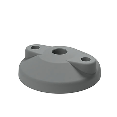 Base PA BDH pour pieds à rotule, rotule 15, gris