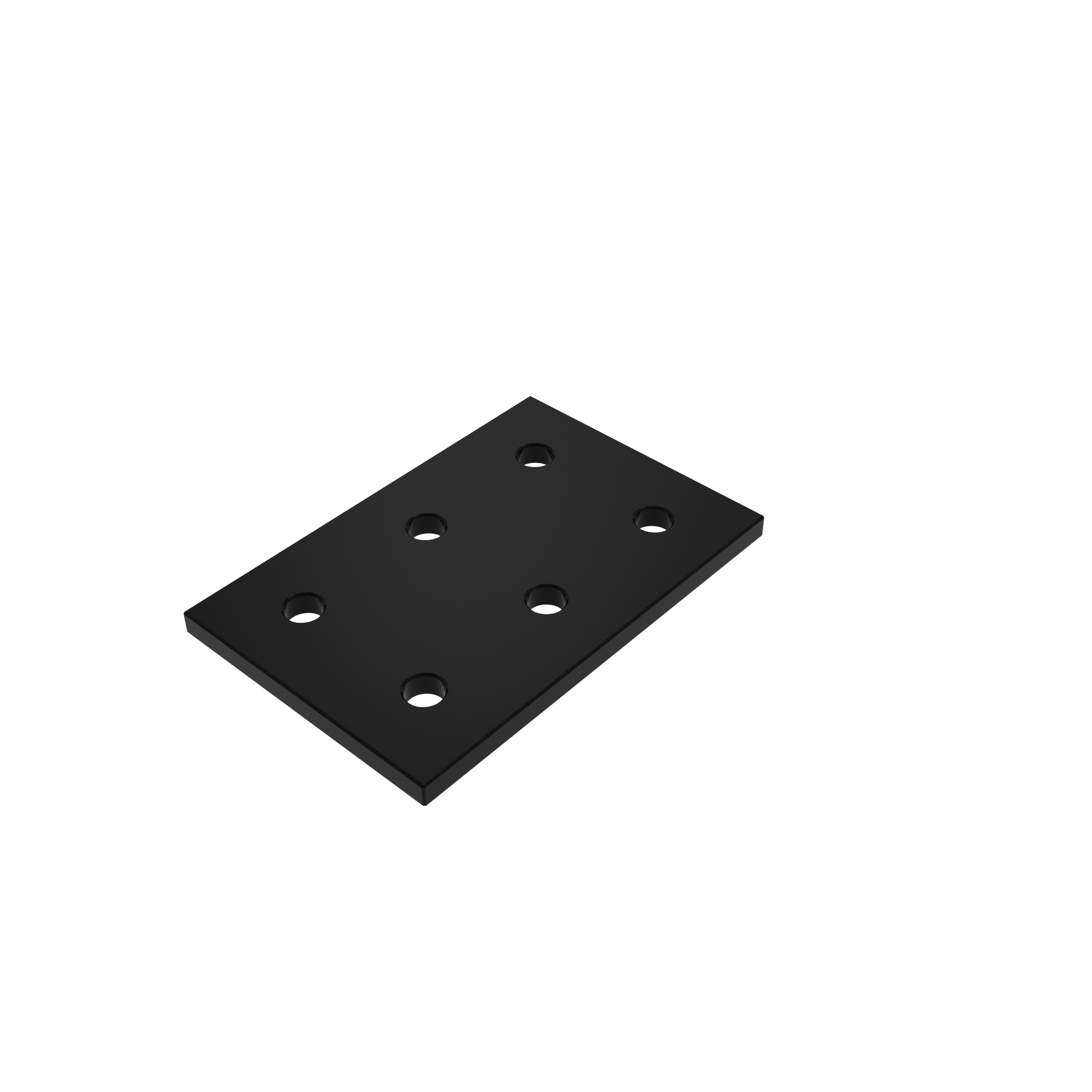 ECO Connection Plate AL Rectangular 6 Hole, 1 Slot Version 093EVD76114S – product image