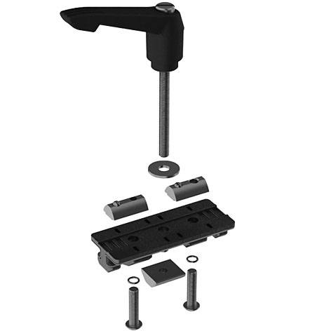 Profile Slider ZN 40 x 80 Loose Bearing with Locking Lever (Set)