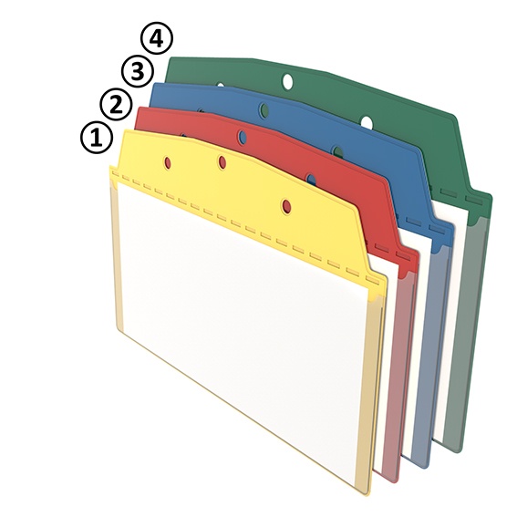 Attached Visual Pocket 1/3 DIN A4 Portrait - 8.3" x 3.9"