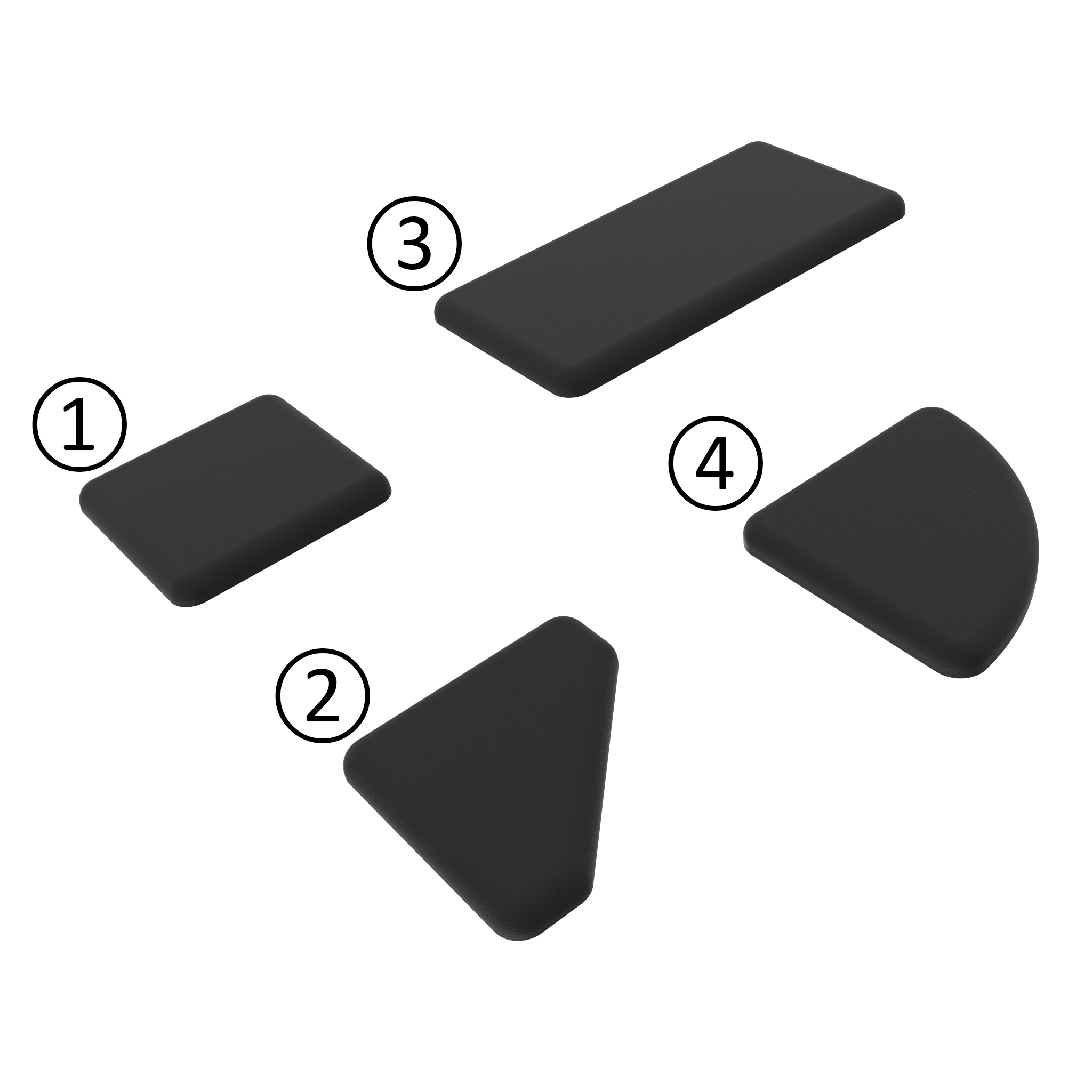 Cover Cap for 30 mm Modular Dimension – product image of all versions