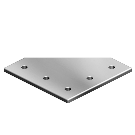 Connection Plate AL L 5 Hole, 1 Slot Version – product image