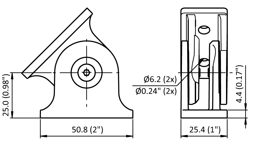 Pivot Joint 25 x 51 - 1" x 2"