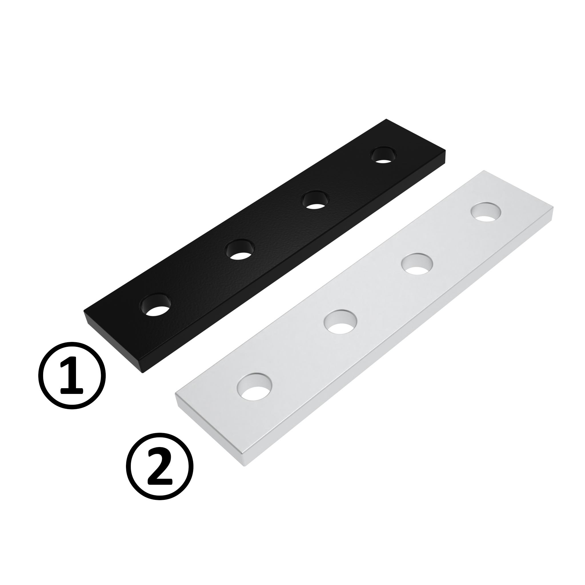 ECO Connection Plate AL Rectangular 4 Hole, 1 Slot Version