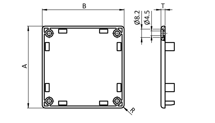 Cover Cap for Conduit Profile
