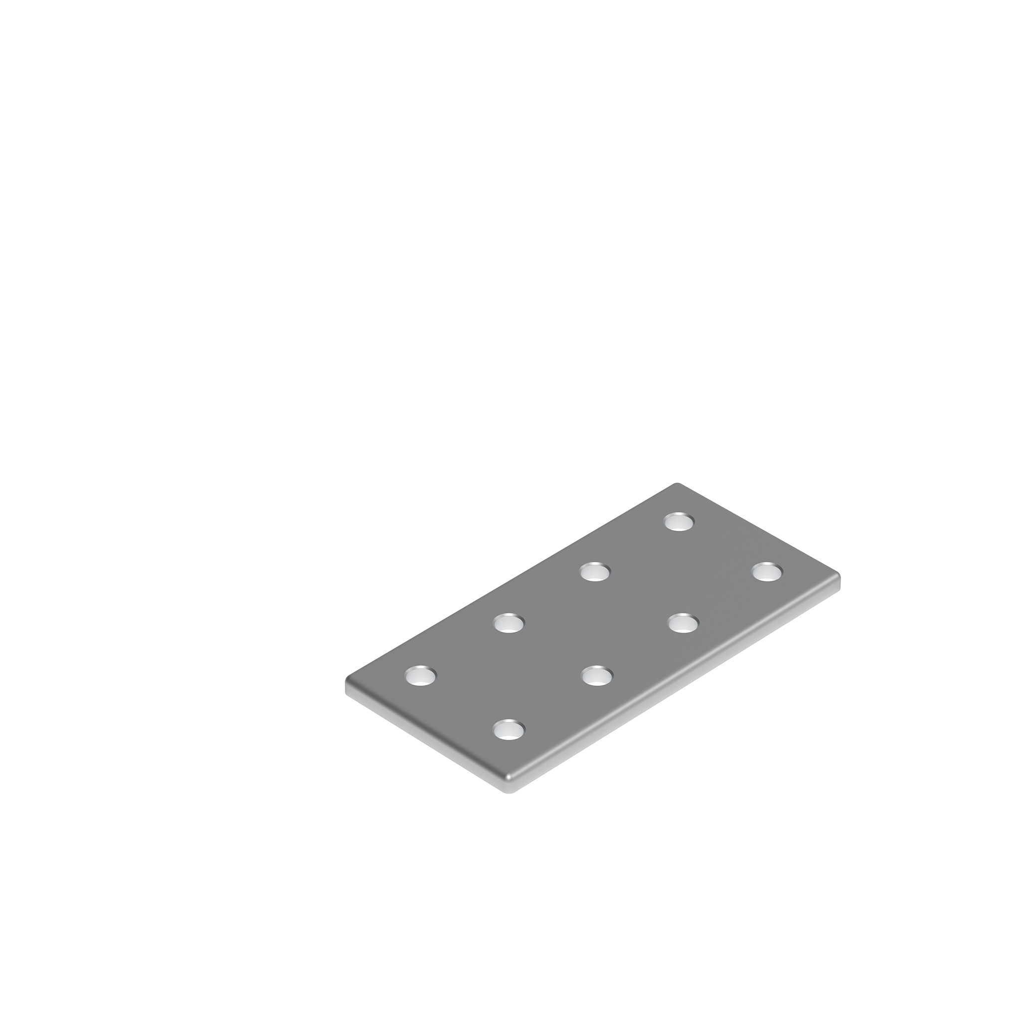 Connection Plate AL Rectangular 8 Hole, 2 Slots Version 093VD60120 – product image