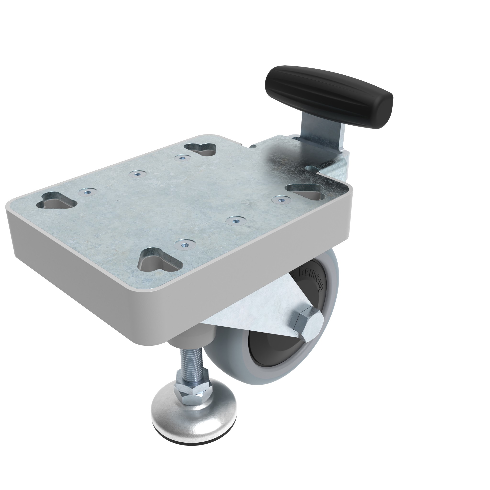 Rueda fija con pata elevadora 098FF100UF134110 – imagen del producto