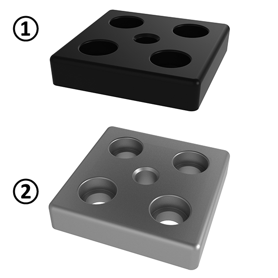 Transport and Base Plate ZN 80 x 80, Powder Coated