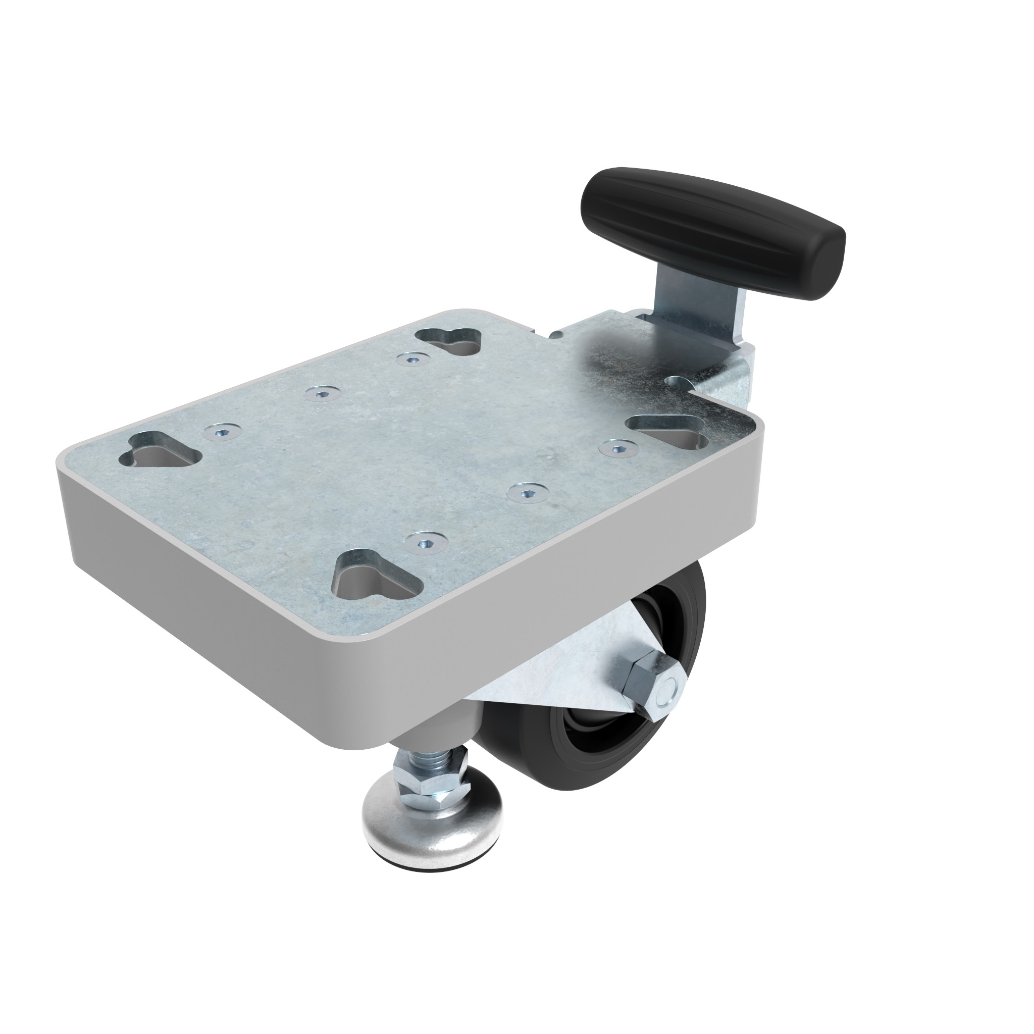 Rueda fija con pata elevadora 098FF080GF134110 – imagen del producto