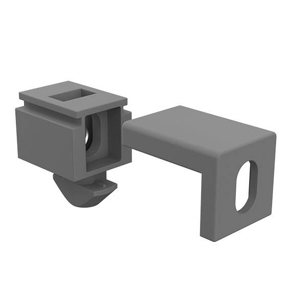 Befestigungsblock 18, grau – Produktabbildung