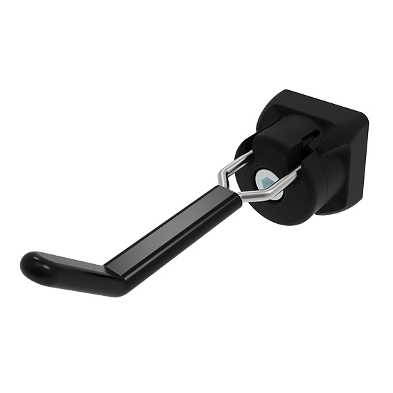 Werkzeughaken FX 66/27 - 13, gummiert für Profile 40 / 45, Nut 8 / 10