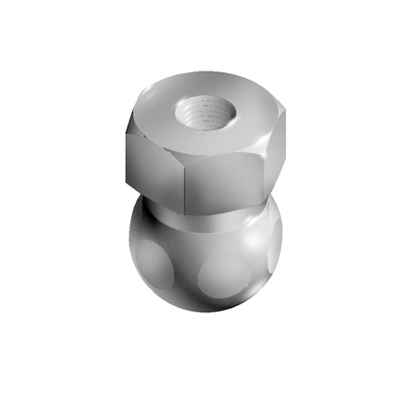 Rotule Inox avec taraudage pour pieds à rotule, rotule 15 – image du produit