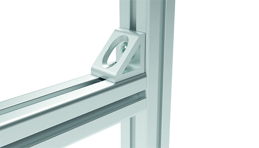 Gusseted Connection Angle AL 2 Hole, 1 Slot Version 