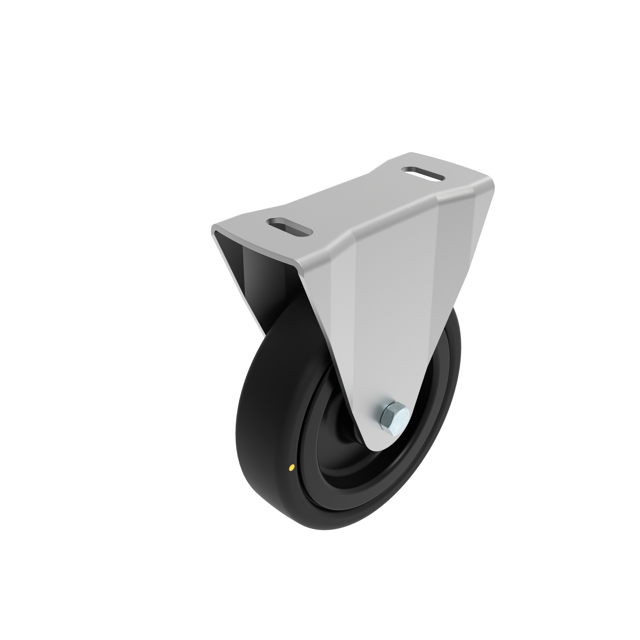 Rueda fija Ø 80 / 100 / 125 con placa de montaje 40 / 45 098F125G4045NESD – imagen del producto