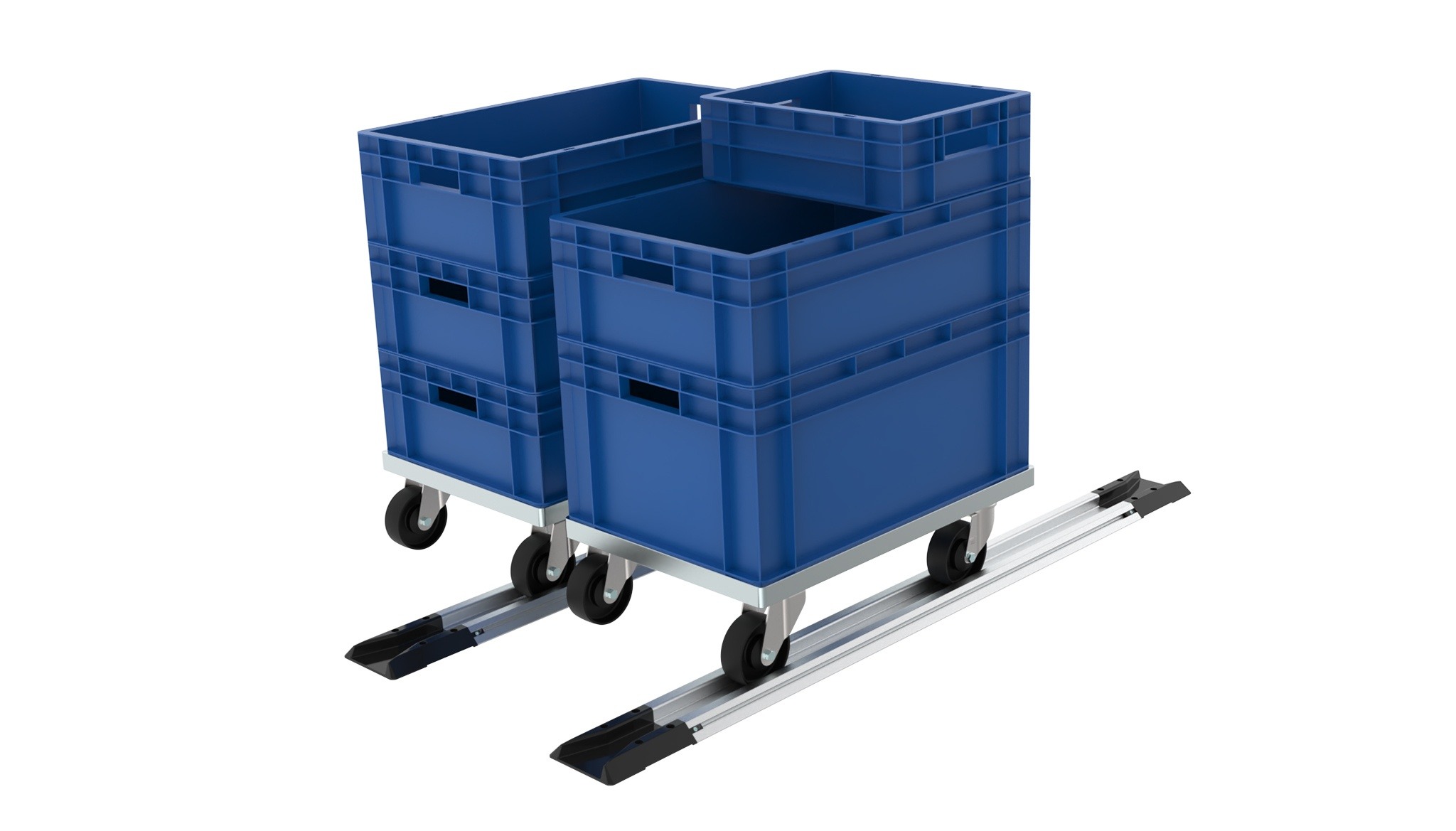 Dolly for SLC 600 x 400, with 2 Swivel and 2 Fixed Casters