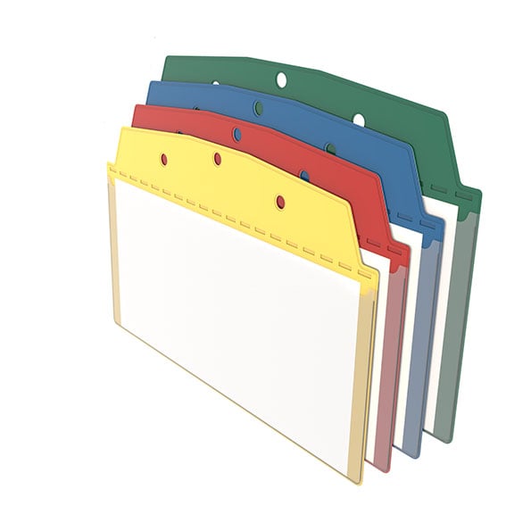 Attached Visual Pocket 1/3 DIN A4 Portrait - 8.3" x 3.9"