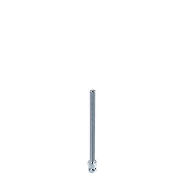 Gewindestange ST UNC für Gelenkstellfüße, Kugel 15 098DU3/8-5M – Produktabbildung