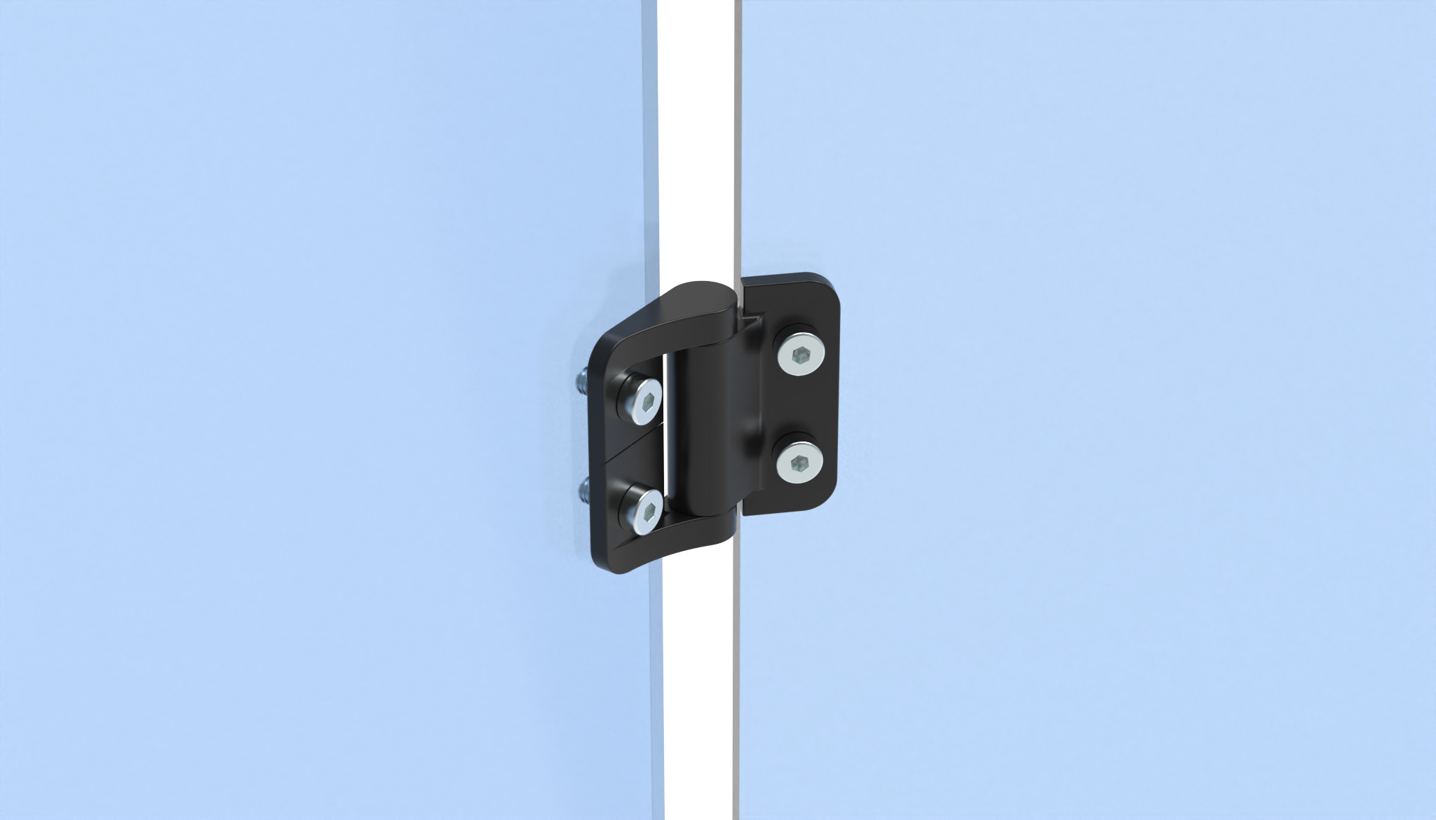 Metallscharnier 40 x 38 mit konstanter Friktion – Anwendungsbeispiel