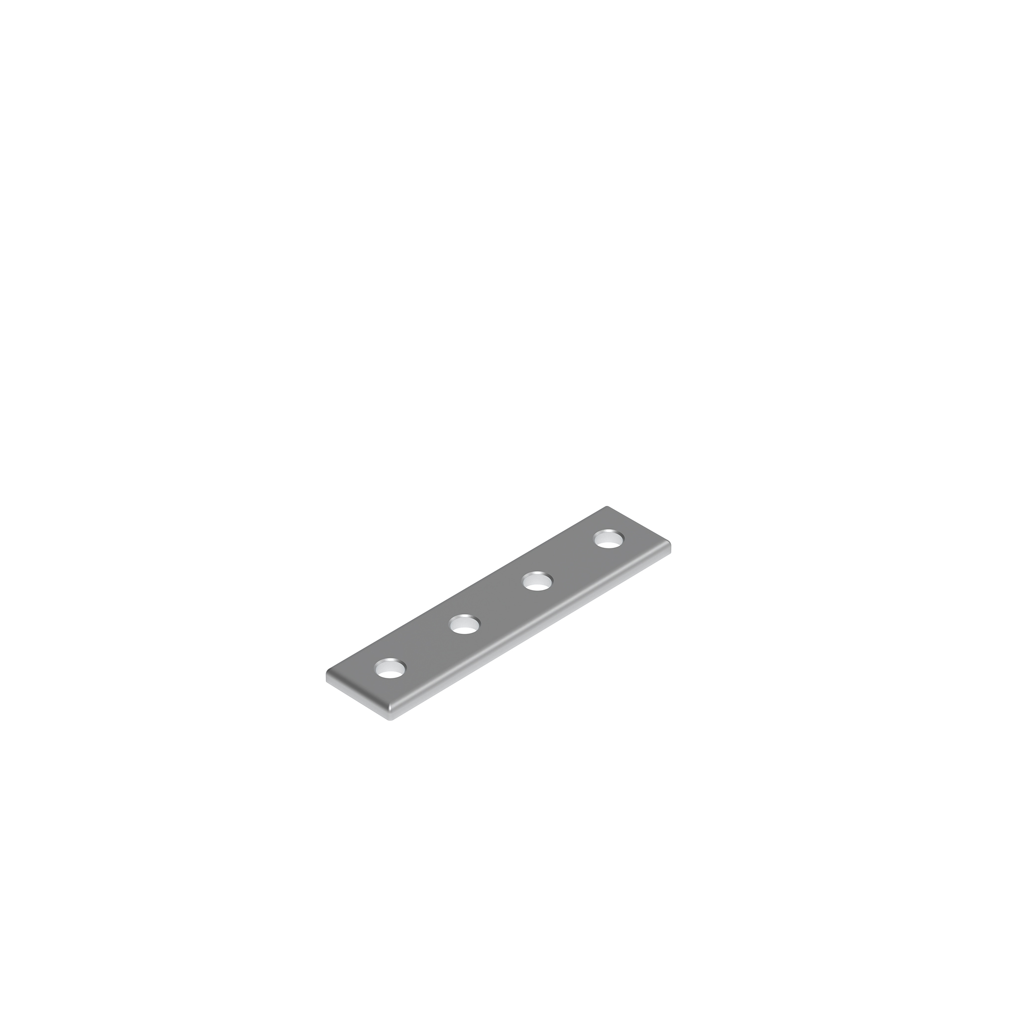 Connection Plate AL Rectangular 4 Hole, 1 Slot Version 093VA25102 – product image